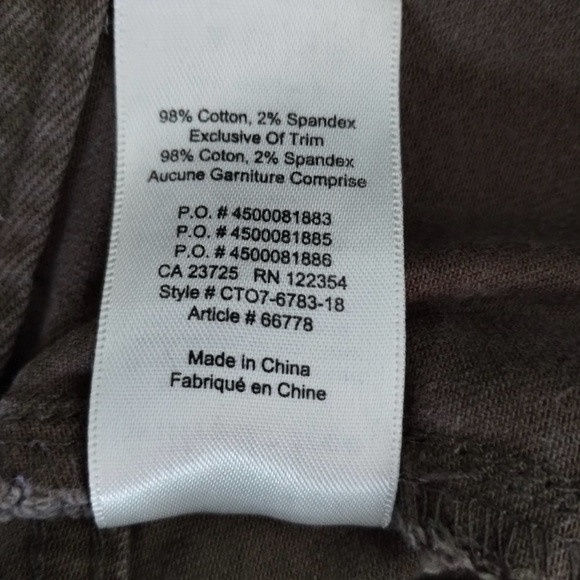 Wilfred Free Belen High Rise Pants 8 Brown Exposed Button Fly - Picture 9 of 13